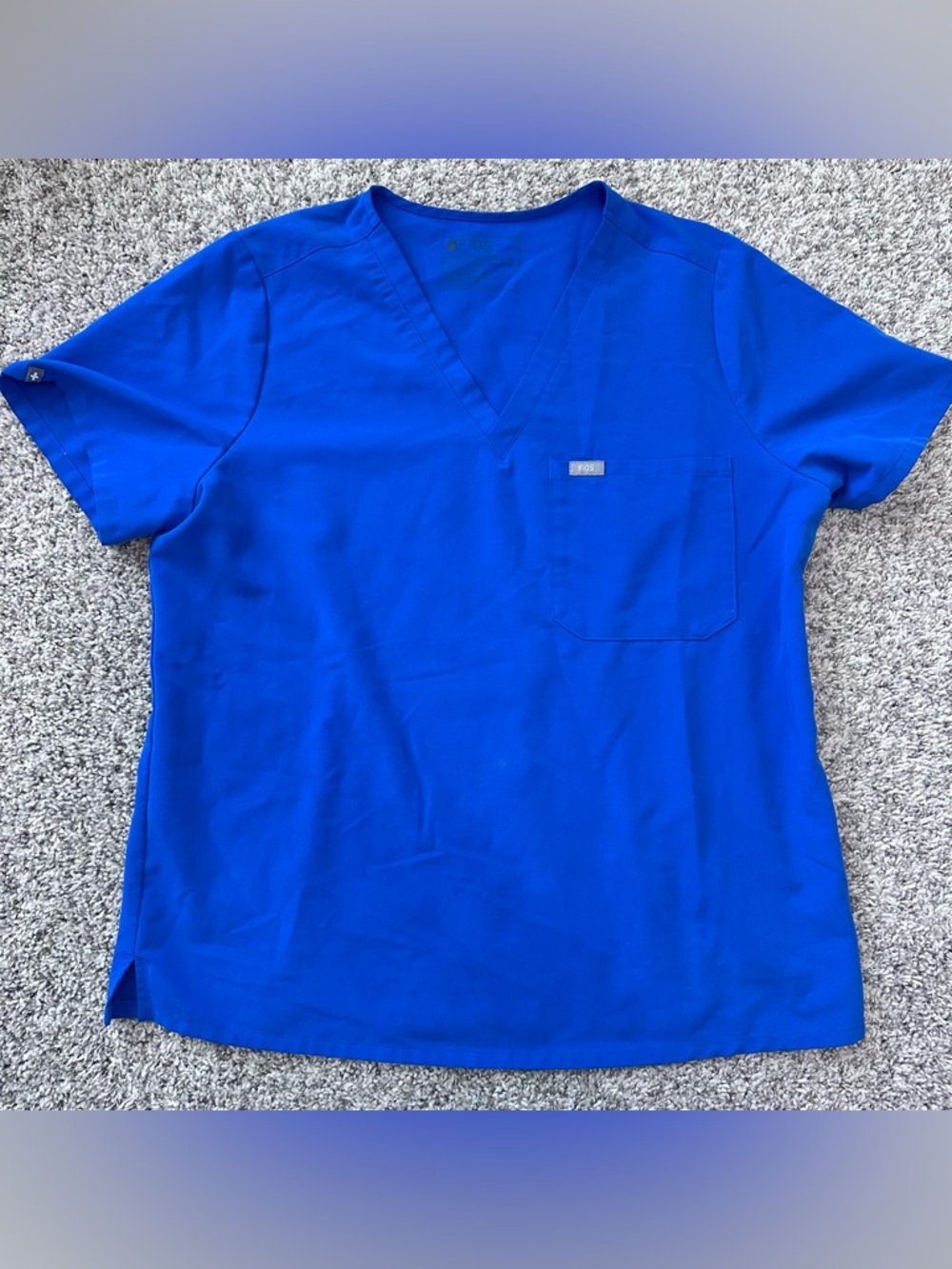 Figs women’s blue scrubs short sleeve top shirt